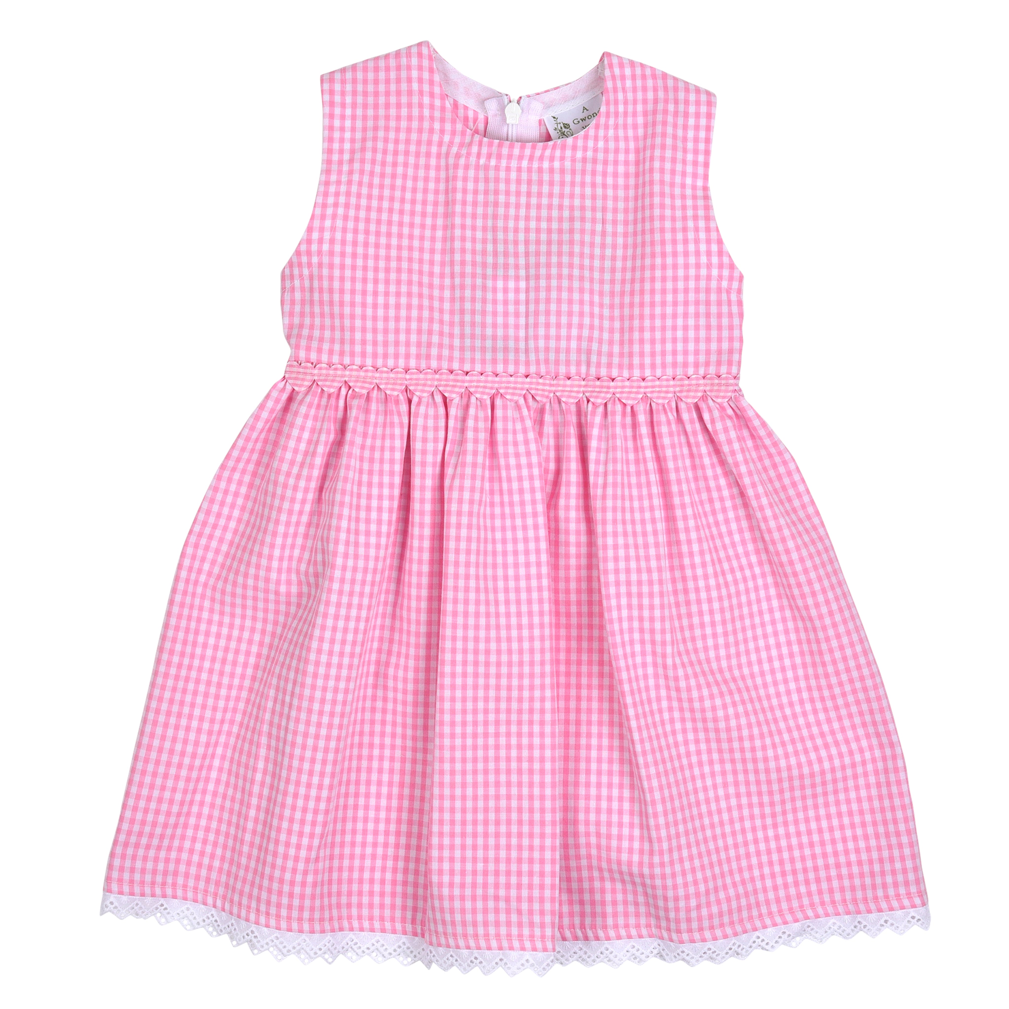 Trachtenkleid Karo Rosa Weiß