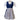 Dirndl mit Bluse, Baumwolle Blau Weiß