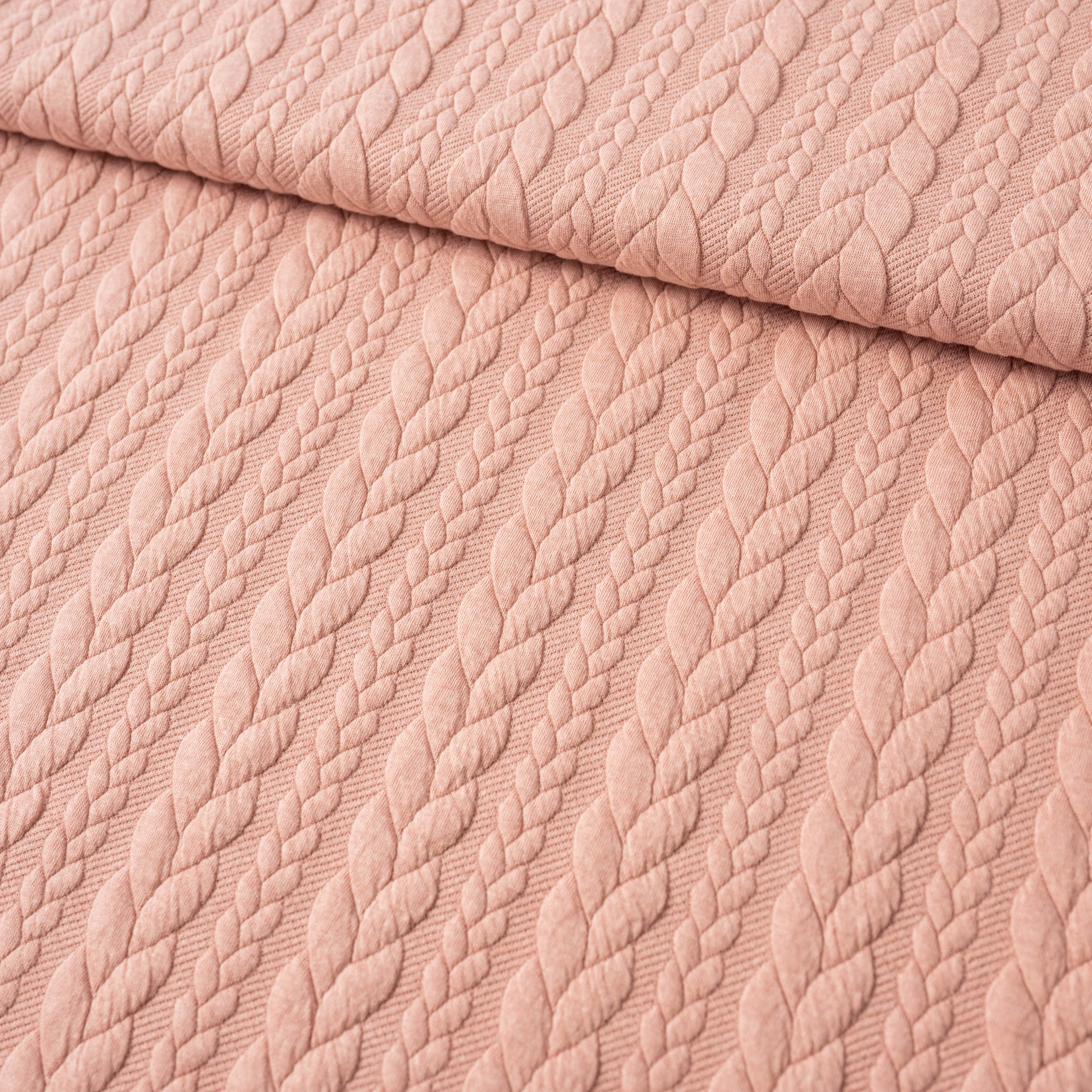 Strick Zopfmuster Rosa 0,5m