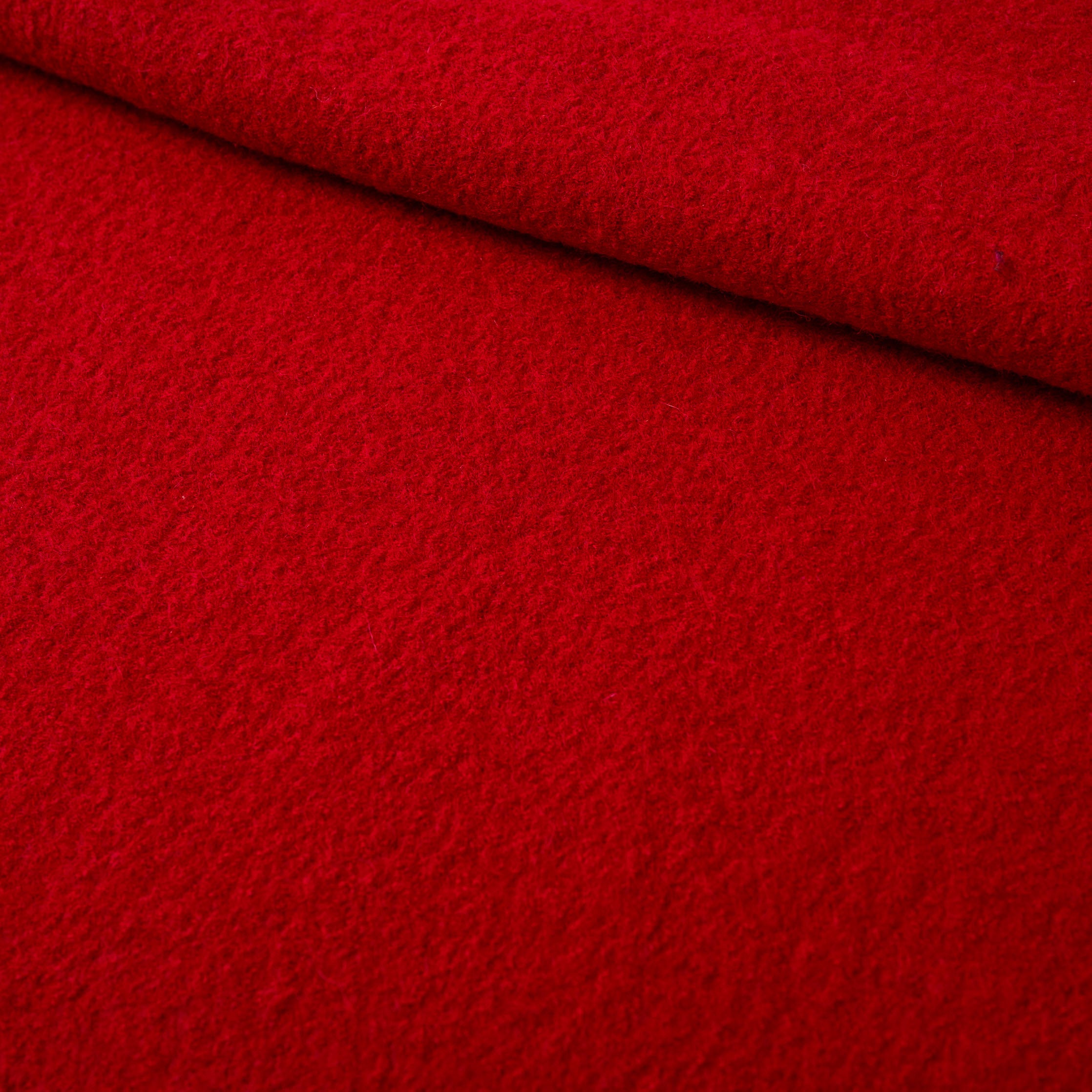 Walkloden Schurwolle  Rot 0,5m