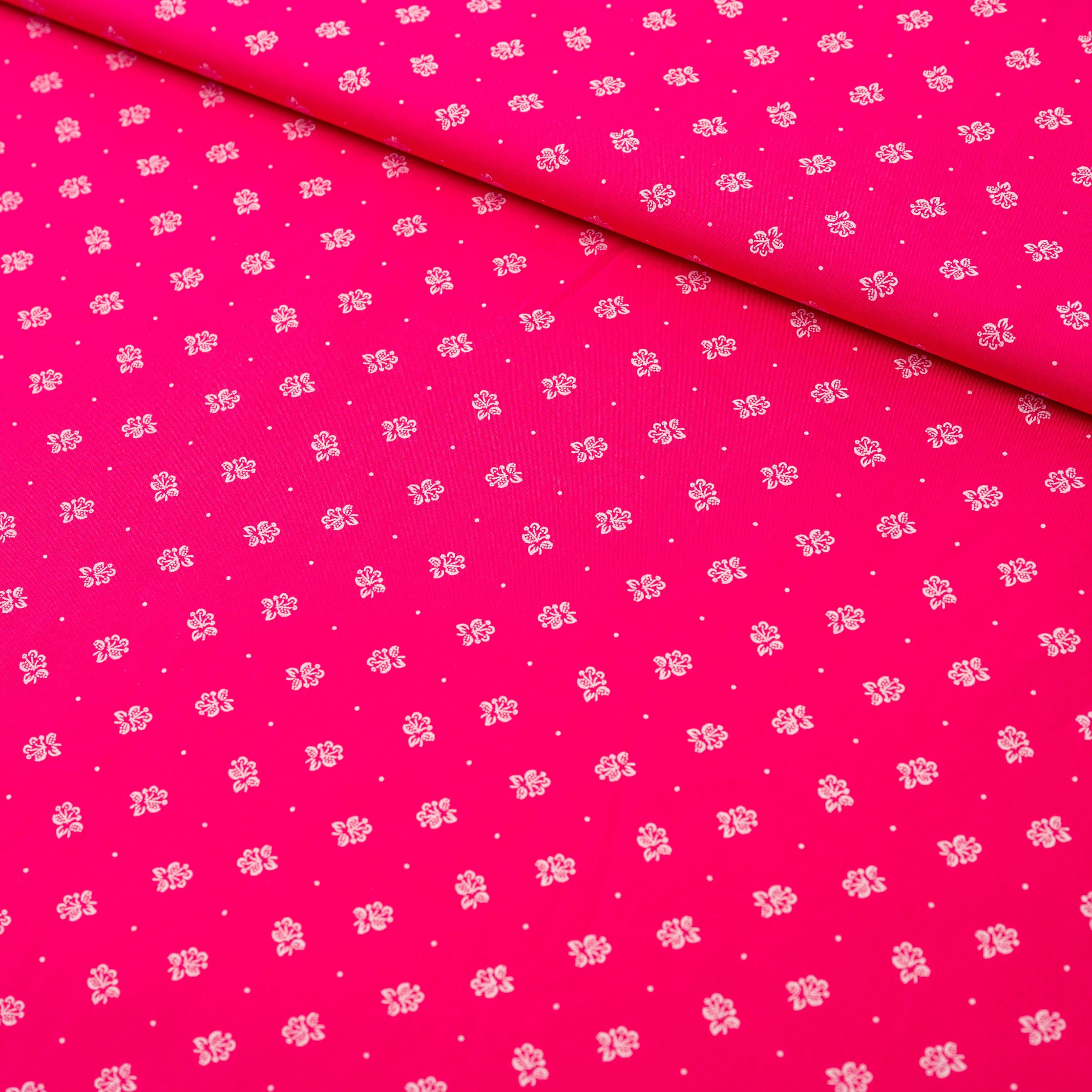 Trachtenstoff geblümt Baumwolle Pink 0,5m