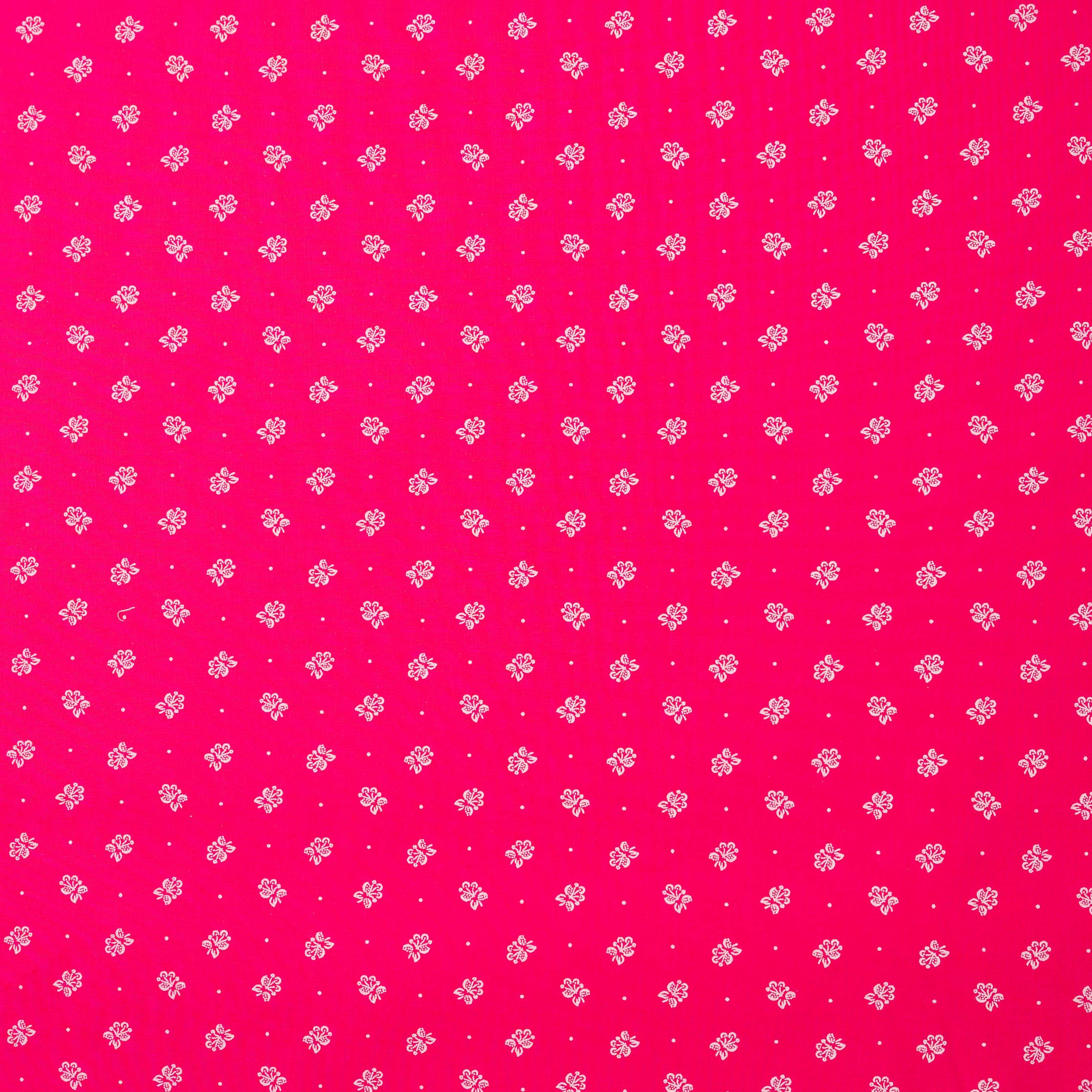 Trachtenstoff geblümt Baumwolle Pink 0,5m