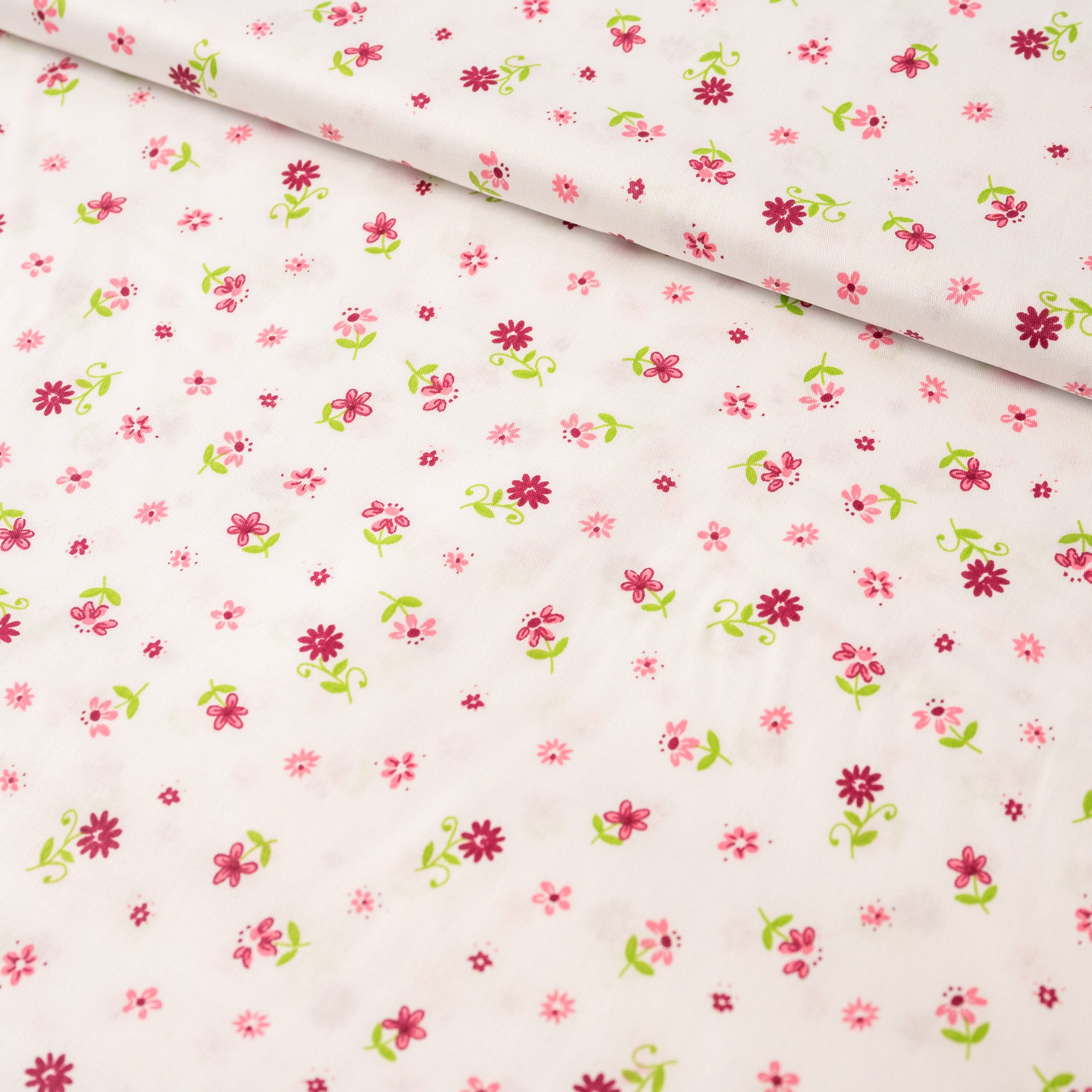 Trachtenstoff geblümt Baumwolle Satin Bunt 0,5m