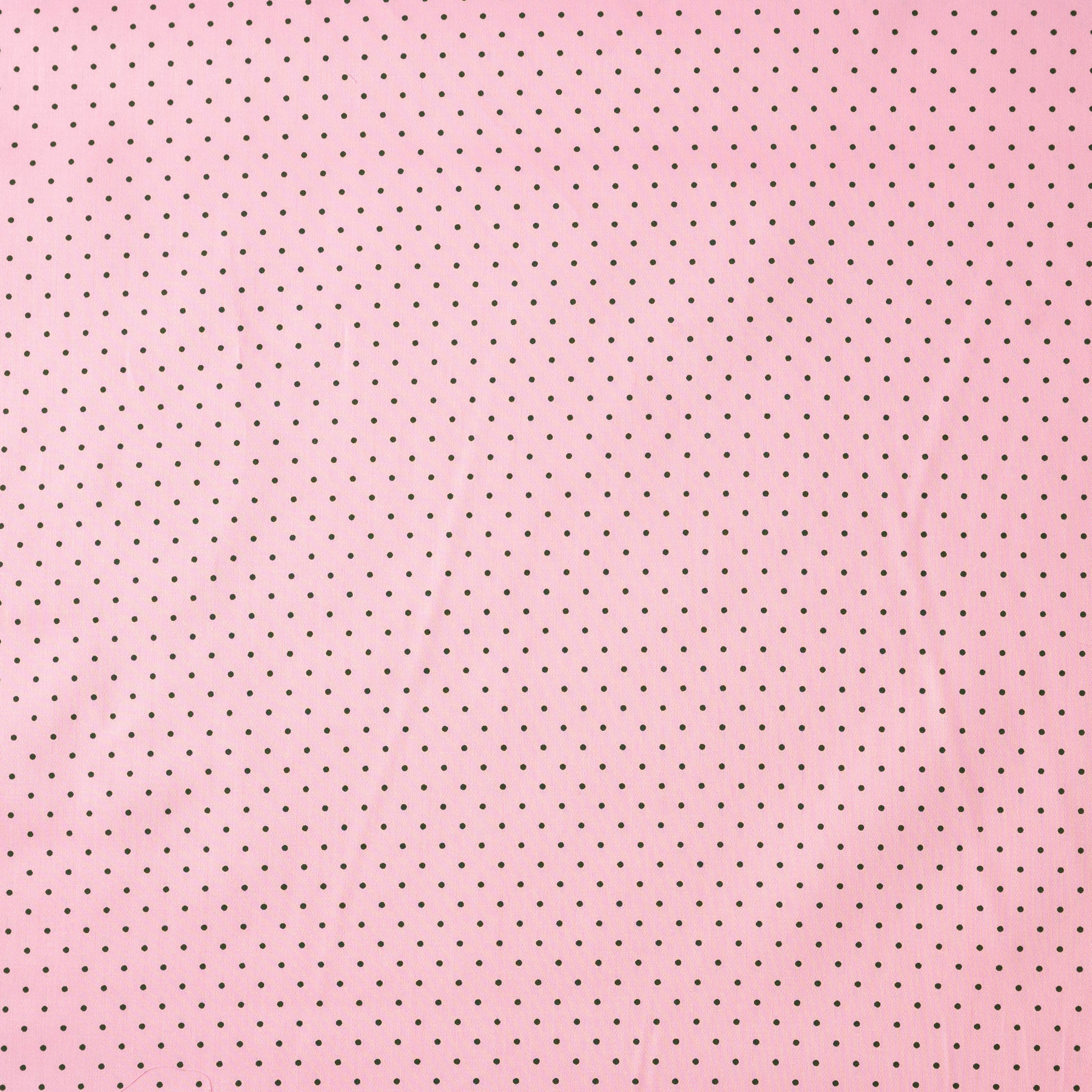Trachtenstoff Baumwolle Satin getupft Rosa Grün 0,5m