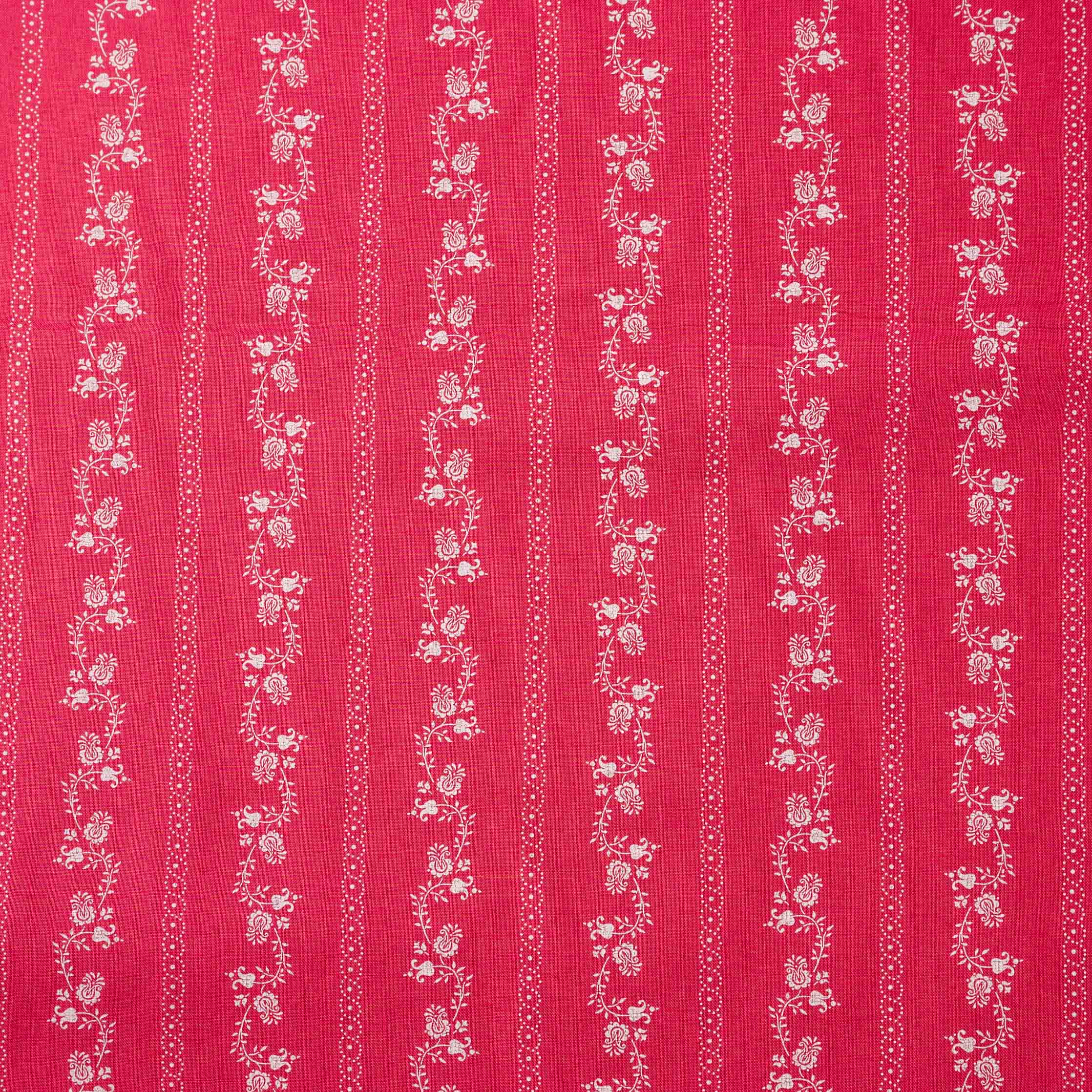 Trachtenstoff Baumwolle Ranken Pink 0,5m