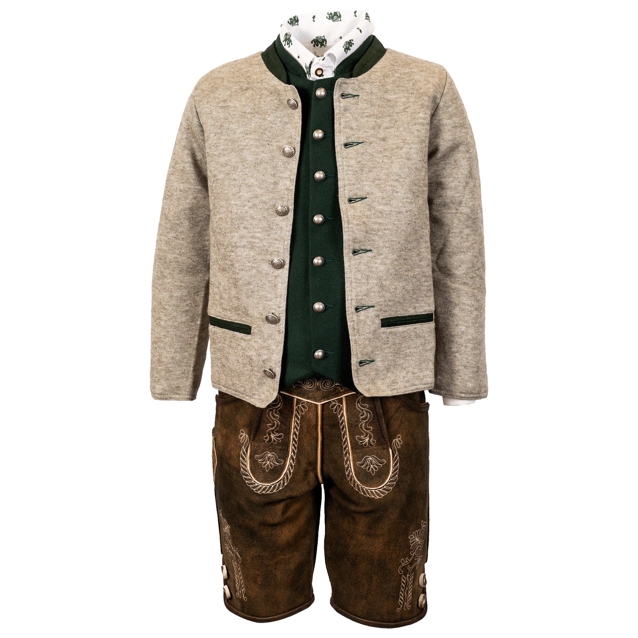 Trachtenjacke Strickjacke Buben Olive