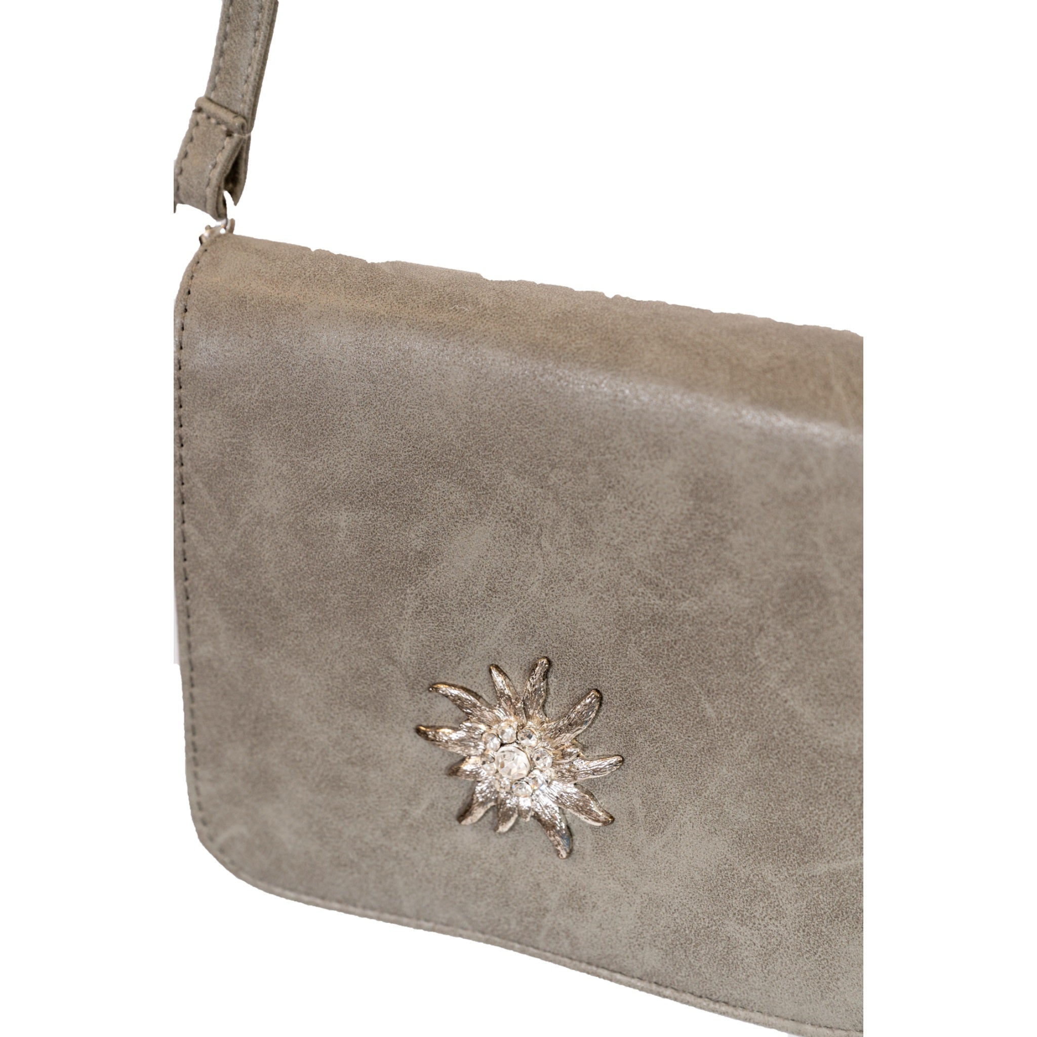 Trachtentasche Handtasche mit Edelweiss Beige